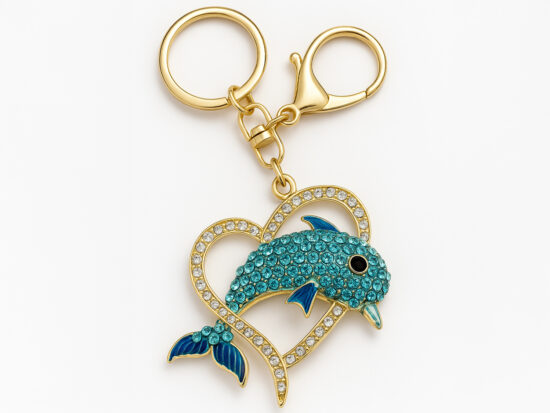 Schlüsselanhänger "Delfin mit Herz"