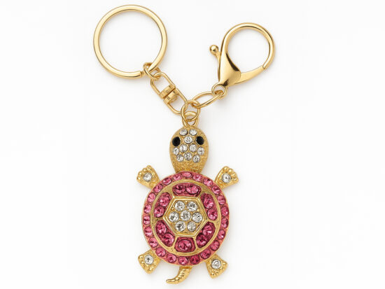 Schlüsselanhänger "Pinke Schildkröte"