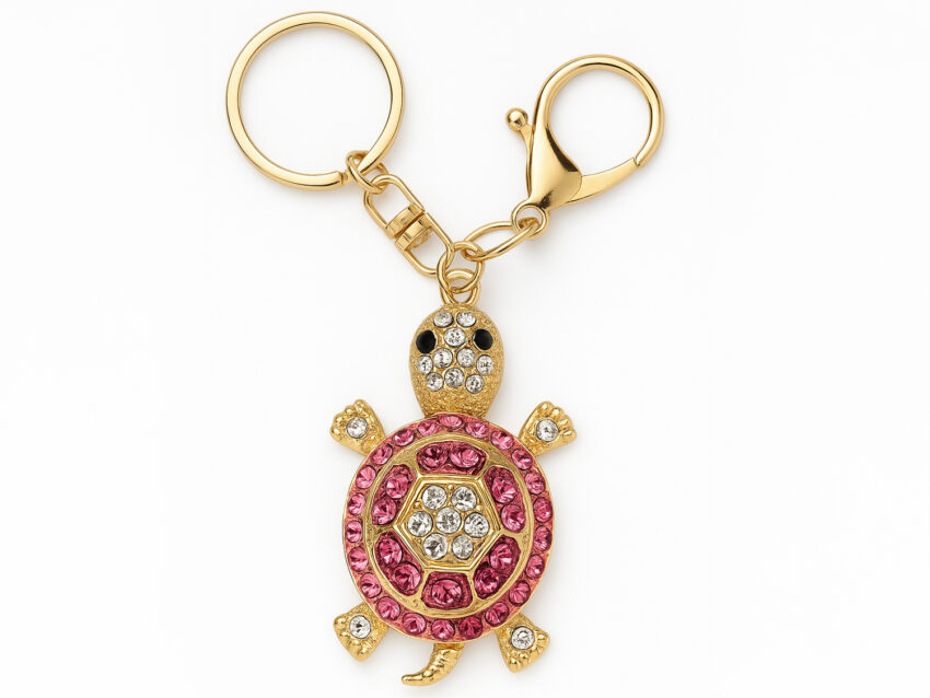 Schlüsselanhänger "Pinke Schildkröte"
